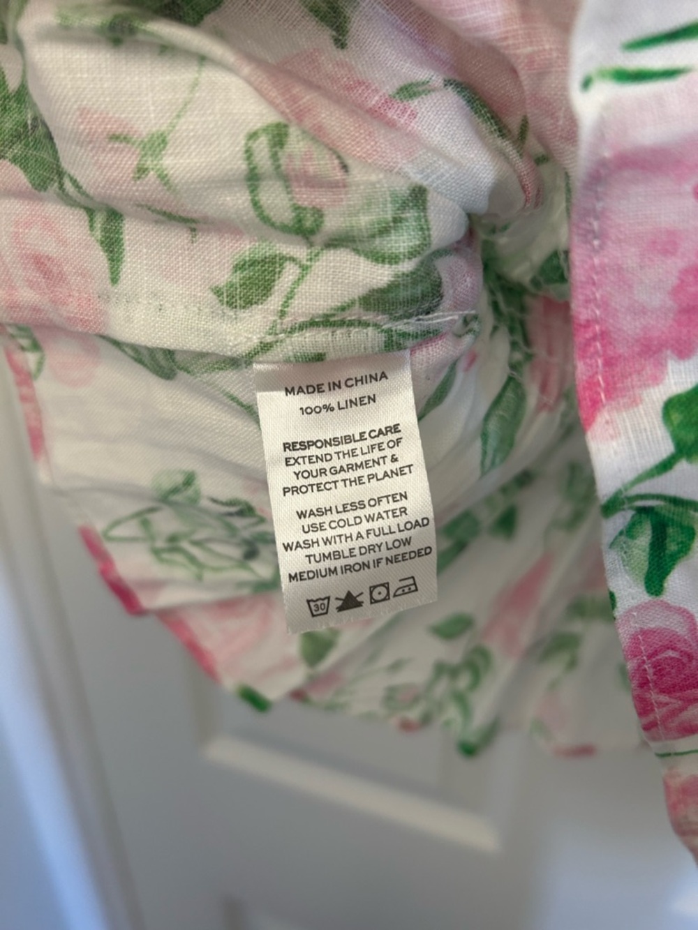 NWT Hill House Paz Top in Pink Roses - Picture 7 of 7
